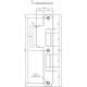 Sluitplaat 192x25x1,5mm tbv 55pc SKG sluitkom 950803 DIN rechts rvs