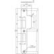 Sluitplaat 192x25x1,5mm tbv 55pc SKG sluitkom 950803 DIN links rvs