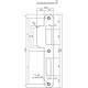 Sluitplaat 192x25x1,5mm tbv 72pc SKG sluitkom 950803 DIN rechts rvs