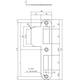 Sluitplaat 127x23x1,5mm tbv 55pc SKG sluitkom 950801 DIN rechts rvs