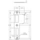 Sluitplaat 127x23x1,5mm tbv 55pc SKG sluitkom 950801 DIN links rvs