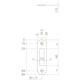 Sluitplaat 94x25x1,5mm tbv nachtschoot, afgerond, rvs