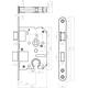 Woningbouw cilinder dag- en nachtslot 55mm, voorplaat afgerond rvs, 20x174, doorn 50mm incl. sluitplaat
