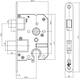 SKG1 veiligheidscilinderslot 55mm, rvs voorplaat afgerond 20x174