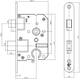 SKG2 veiligheidscilinderslot 55mm, rvs voorplaat afgerond 25x174