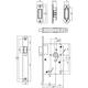 Woningbouw magneet loopslot, voorplaat afgerond rvs, 20x174, doorn 50mm incl. sluitplaat/kom