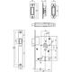 Woningbouw magneet klavier dag- en nachtslot 55mm, voorplaat afgerond rvs, 20x174, doorn 50mm incl. sluitplaat/kom en 2 sleutels