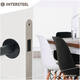 Woningbouw magneet cilinder dag- en nachtslot 55mm, voorplaat afgerond rvs, 20x174, doorn 50mm incl. sluitplaat/kom