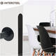Woningbouw magneet badkamer/toilet slot 63/8mm, voorplaat afgerond zwart, 20x174, doorn 50mm incl. sluitplaat/kom
