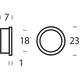 Accessoireset D: 10 nylon ringen ø20mm-18mm bruin
