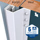SecuStrip Plus buitendraaiend 0-6mm 2115mm wit