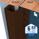 SecuStrip Plus buitendraaiend 0-6mm 2115mm bruin