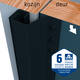 SecuStrip Plus buitendraaiend 0-6mm 2115mm zwartgrijs