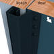 SecuStrip Plus buitendraaiend 0-6mm 2300mm zwartgrijs