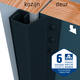 SecuStrip Plus buitendraaiend 0-6mm 2300mm zwartgrijs