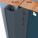 SecuStrip Plus buitendraaiend 0-6mm 2300mm grijs ral 7012