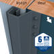 SecuStrip Plus buitendraaiend 0-6mm 2300mm grijs ral 7012