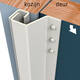 SecuStrip Plus buitendraaiend 0-6mm 2300mm creme ral 9001