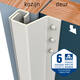 SecuStrip Plus buitendraaiend 0-6mm 2300mm creme ral 9001