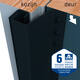 SecuStrip Plus buitendraaiend 14-20mm 2300mm zwartgrijs