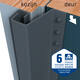 SecuStrip Plus buitendraaiend 14-20mm 2300mm grijs ral 7012