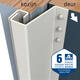 SecuStrip Plus buitendraaiend 21-27mm 2300mm creme ral 9001