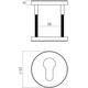 Cilinderrozetten verdekt ø52x6mm PVD messing mat