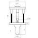 WC-sluiting verdekt ø52x6mm met stift 6-8mm PVD brons