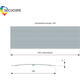 SecuCare Drempelvervanger 14cm, L 95 cm blank geanodiseerd