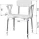 SecuCare Douchestoel Quattro met uitsparing incl rug en arm