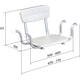 SecuCare Badzitje Quattro wit met rugleuning