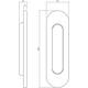 Olivari schuifdeurkom Vico ovaal 128x37mm Chroom mat