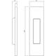 Olivari schuifdeurkom Siro rechthoekig 128x37mm Messing titaan PVD