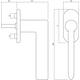 Olivari raamkruk Tecno + ovaal rozet 71x32x5mm, stift 7x42mm Chroom