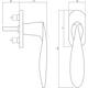 Olivari raamkruk Wind + ovaal rozet 71x32x5mm, stift 7x42mm Chroom