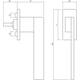 Olivari raamkruk Living + rechthoekig rozet 71x32x5mm, stift 7x42mm Chroom