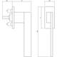 Olivari raamkruk Living + rechthoekig rozet 71x32x5mm, stift 7x42mm RVS mat titaan PVD