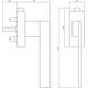 Olivari raamkruk afsluitbaar Living + rechthoekig rozet 86x32x18mm, stift 7x42mm Chroom mat