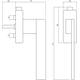 Olivari raamkruk afsluitbaar Living + rechthoekig rozet 86x32x18mm, stift 7x42mm Antraciet mat titaan PVD
