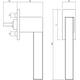 Olivari raamkruk Ice Cube + rechthoekig rozet 71x32x5mm, stift 7x42mm Chroom/transparant