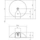 vloer deurbuffer RVS schildpadmodel rond 85mm - hoog 25mm u kunt deze verhogen met de KN-0776-000-900 rubber verhogingschijf 84x12mm ( apart bestellen)