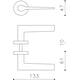 Olivari deurkruk Lama + ronde geveerde rozet 47x10mm opschroevende bevestiging Messing mat titaan PVD