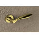 Olivari deurkruk Onda + ronde geveerde rozet 51x5mm met nokken en doorgaande bevestiging Messing mat titaan PVD