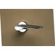 Olivari deurkruk Wind + ronde geveerde rozet 51x5mm met nokken en doorgaande bevestiging Chroom