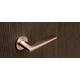 Olivari deurkruk Link + ronde geveerde rozet 51x5mm met nokken en doorgaande bevestiging Koper mat titaan PVD