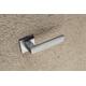 Olivari deurkruk Planet Q + vierkant geveerde rozet 51x5mm met nokken en doorgaande bevestiging Chroom mat