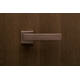 Olivari deurkruk Diana + vierkant geveerde rozet 51x5mm met nokken en doorgaande bevestiging Brons mat titaan PVD