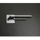 Olivari deurkruk Trend + vierkant geveerde rozet 51x5mm met nokken en doorgaande bevestiging Chroom