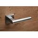 Olivari deurkruk Euclide Q + vierkant geveerde rozet 51x5mm met nokken en doorgaande bevestiging Chroom mat