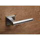 Olivari deurkruk Euclide Q + vierkant geveerde rozet 51x5mm met nokken en doorgaande bevestiging Chroom mat